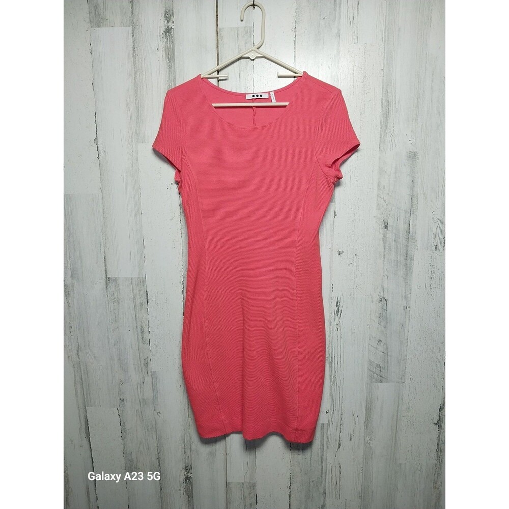 Three Dots Women's Large Orange Body Con Dress